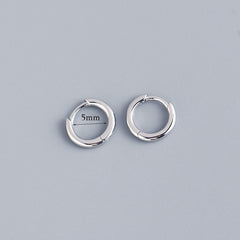 Stainless Steel Minimalist Huggie Hoop Earrings