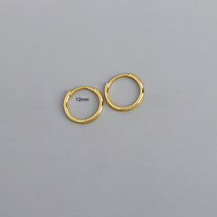 Stainless Steel Minimalist Huggie Hoop Earrings